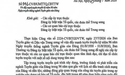 Đẩy mạnh tuyên truyền kỷ niệm 96 năm Ngày truyền thống ngành Tuyên giáo của Đảng