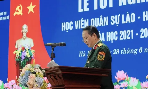 Trường Đại học Văn hóa Nghệ thuật Quân đội tổ chức lễ tốt nghiệp cho các học viên quân sự Lào