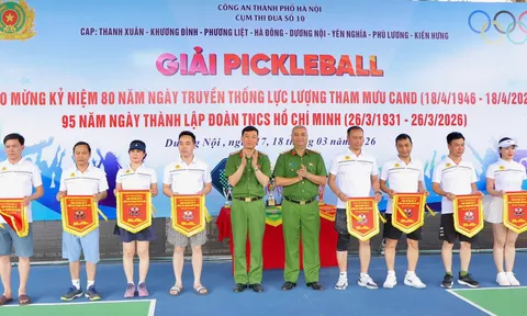 Giải Pickleball Cụm thi đua số 10 - Công an thành phố Hà Nội chào xuân Bính Ngọ 2026