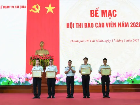 Lữ đoàn 171 bế mạc hội thi báo cáo viên năm 2026