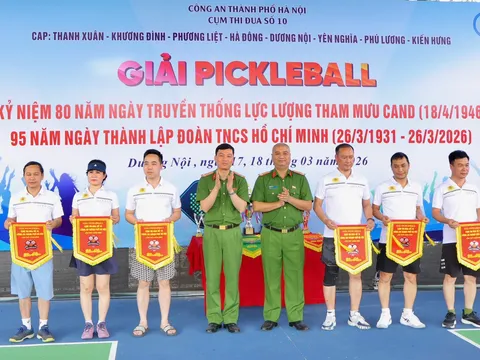 Giải Pickleball Cụm thi đua số 10 - Công an thành phố Hà Nội chào xuân Bính Ngọ 2026