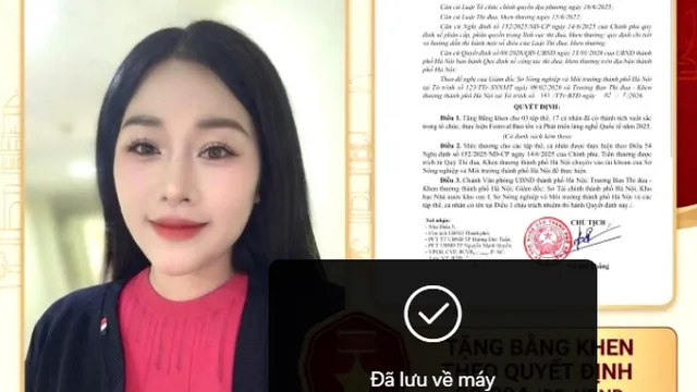 Thượng tá, NSƯT Hương Giang được UBND thành phố Hà Nội tặng Bằng khen